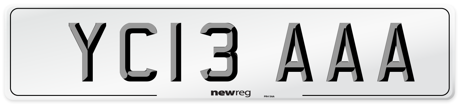 YC13 AAA Number Plate from New Reg
